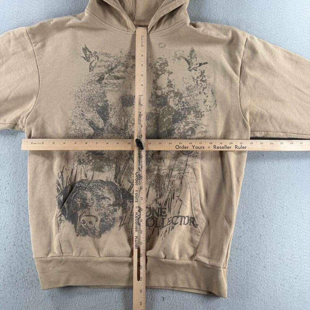 Bone Collector Hoodie Mens L Tan Bear Hunting Graphic Pullover Cotton Blend - Picture 3 of 5